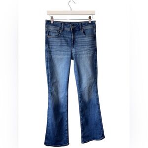 American Eagle Kick Boot Jeans Size 6 Medium Wash Mid Rise Bootcut Stretch Denim